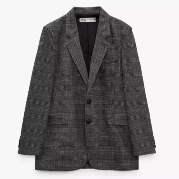 Oversized plaid blazer - Picture 3 of 5